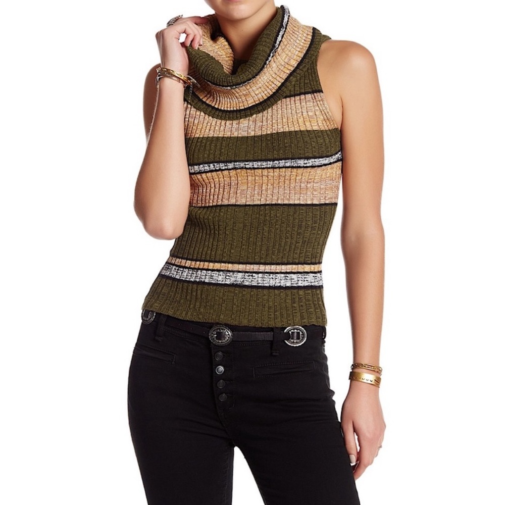 Free People | Carly Cowl Neck Sleeveless Knit Top